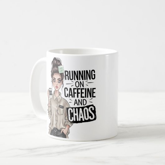 Running On Coffee And Chaos Kaffeetasse (Vorderseite Links)