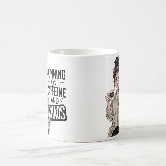 Running On Coffee And Chaos Kaffeetasse (Mittel)