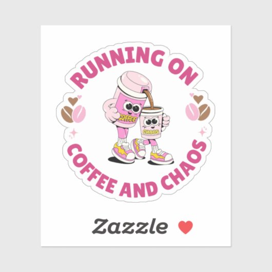 Running on Coffee and Chaos Sticker (Blatt)