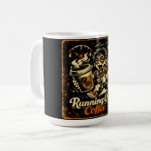 Running On Coffee – Caffeinated Humor Survival Kaffeetasse (Vorderseite Links)