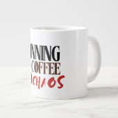Running on Coffee & Chaos – Funny Workday Classic  Jumbo-Tasse (Vorderseite Rechts)