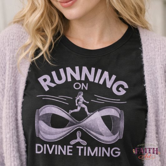 Running on Divine Timing Christian Running Shirt –