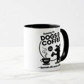 Running on Dogs and Coffee 11 oz. Combo Tasse (VorderseiteRechts)