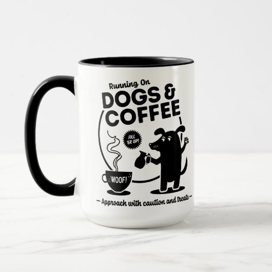 Running on Dogs and Coffee 15 oz. Combo Tasse (Links)
