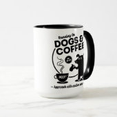 Running on Dogs and Coffee 15 oz. Combo Tasse (VorderseiteRechts)