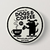 Running on Dogs and Coffee Button (Vorderseite)