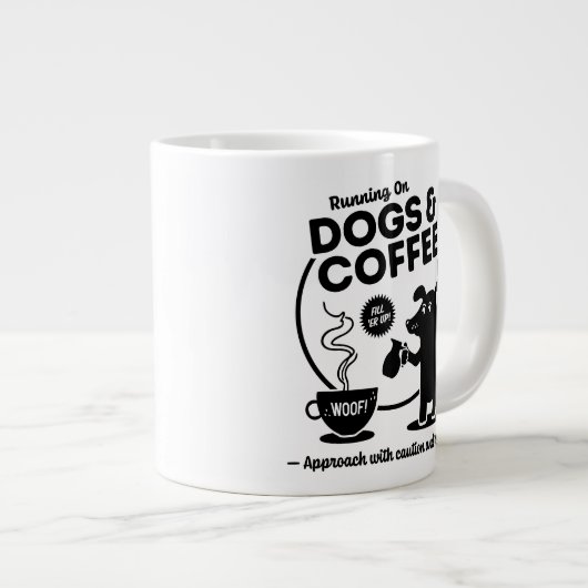 Running on Dogs and Coffee Jumbo-Tasse (Vorderseite Rechts)