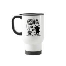 Running on Dogs and Coffee Travel Mug