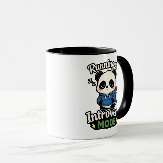 Running on Introvert Mode Panda Tasse (VorderseiteRechts)