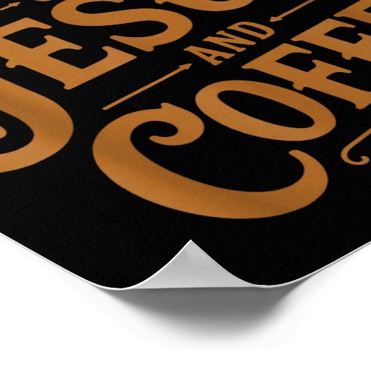 Running On Jesus And Coffee Funny Faith And Caffei Poster (Ecke)