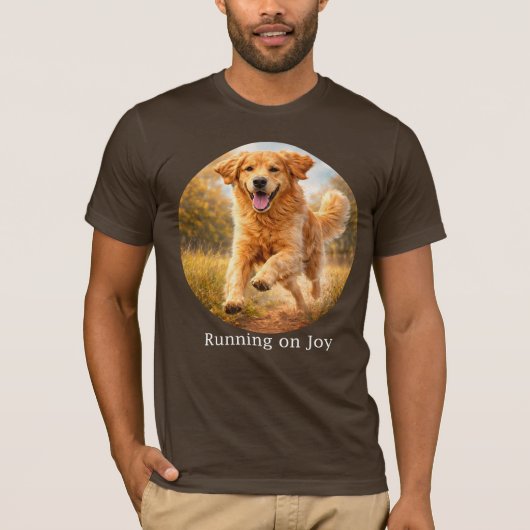 Running on Joy Golden Retriever T-Shirt (Vorderseite)