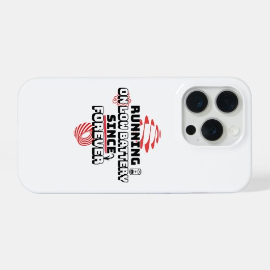 Running On Low Battery Since Forever – iPhone Hülle (Rückseite (Horizontal))
