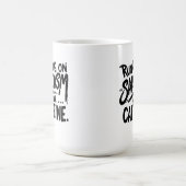 Running on Sarcasm and Caffeine Kaffeetasse (Mittel)