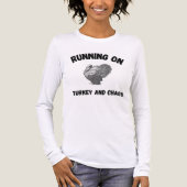 Running on Turkey and Chaos | Funny Thanksgiving Tri-Blend Shirt (Vorderseite)