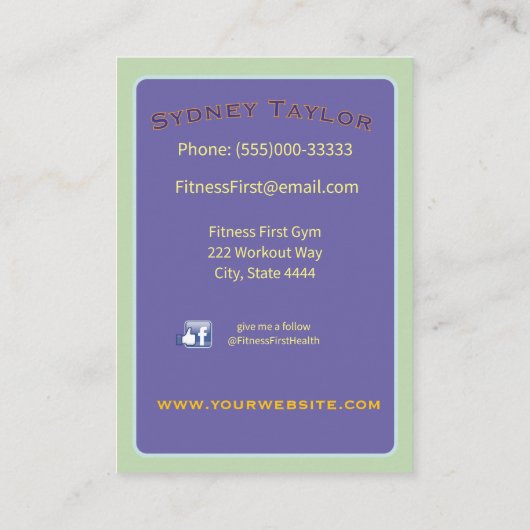 Running Painted Turtle Visitenkarte (Rückseite)