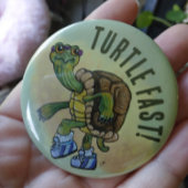 Running Painting Turtle Button