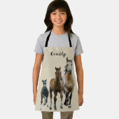 Running Pferde Name Template All-Over Print Schürz Schürze (Insitu)