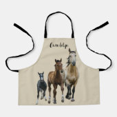 Running Pferde Name Template All-Over Print Schürz Schürze (Vorderseite)