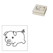 Running Piglet Pig Gummistempel (Stempel)