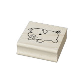 Running Piglet Pig Gummistempel (Stempel)