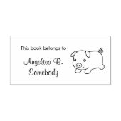 Running-Piglet-Schweinefleisch-Buchzeichen Gummistempel (Prägung)