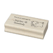 Running-Piglet-Schweinefleisch-Buchzeichen Gummistempel (Stempel)