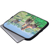 Running Pinto Paint Gelding & Kastanienbälle Laptopschutzhülle (Vorne Knopf)