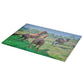 Running Pinto Paint Gelding & Kastanienbälle Schneidebrett (Ecke)