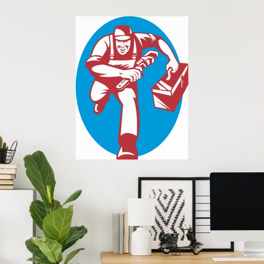 Running Plumber Poster (Heimbüro)