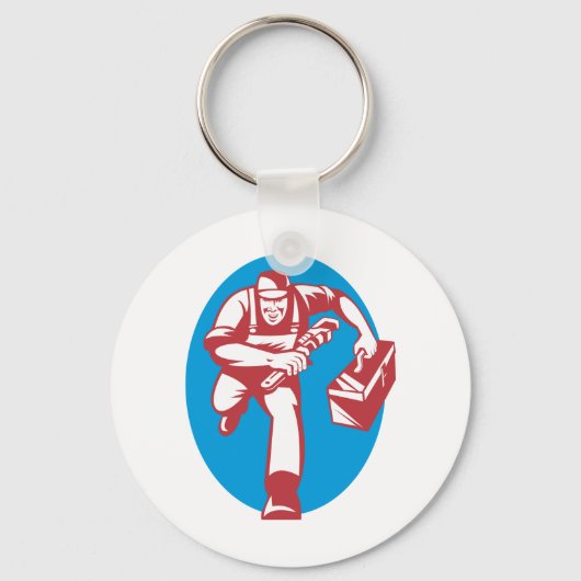 Running Plumber Schlüsselanhänger (Rückseite)