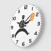 Running Postman Delivering Mail Postal Worker Große Wanduhr (Winkel)