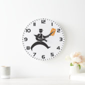 Running Postman Delivering Mail Postal Worker Große Wanduhr (Zuhause)