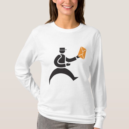 Running Postman Delivering Mail Postal Worker T-Shirt (Vorderseite)