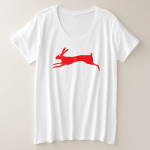 RUNNING RABBIT Women's Plus-Size-Tank oben Große Größe T-Shirt