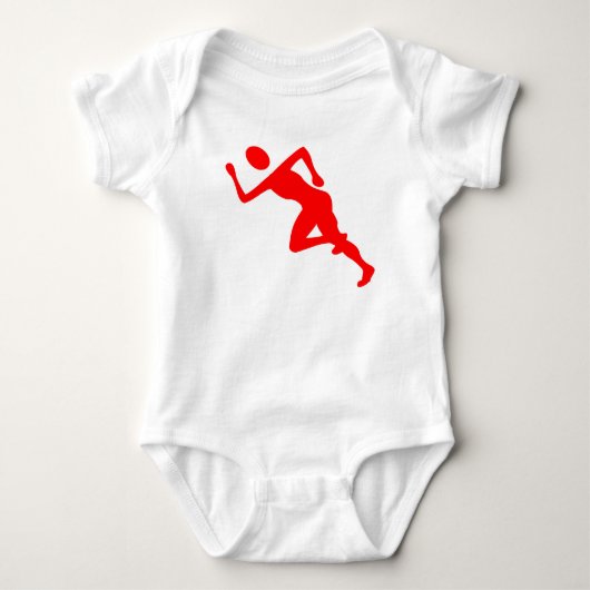 Running - Red Baby Strampler (Vorderseite)