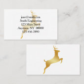 Running Rentier Gold Silhouette Visitenkarte (Vorne/Hinten)