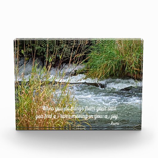 Running River Rumi Poetry Verse Fotoblock (Vorderseite)