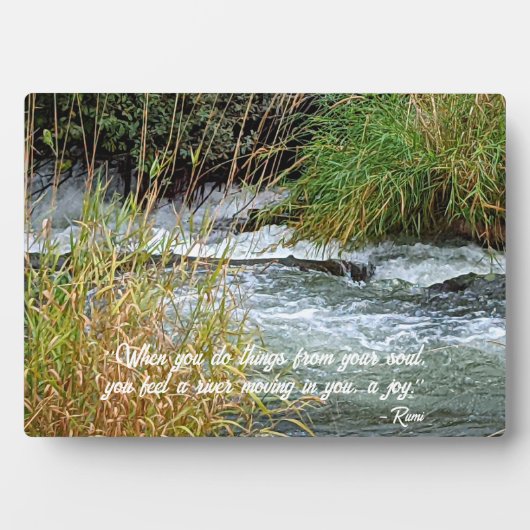 Running River Rumi Poetry Verse Fotoplatte (Vorderseite)