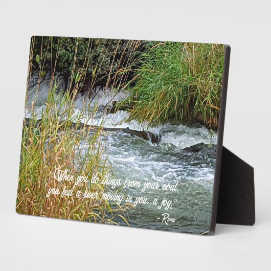 Running River Rumi Poetry Verse Fotoplatte (Seite)