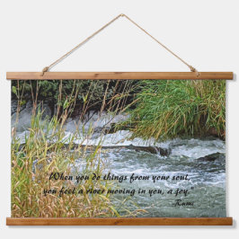 Running River Rumi Poetry Verse Wandteppich Mit Holzrahmen