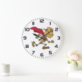 Running Robot Superhero Cartoon Character Große Wanduhr (Zuhause)