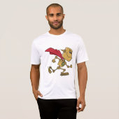 Running Robot Superhero Cartoon Character T-Shirt (Vorne ganz)