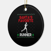 Running Runner Half Marathon Ugly Keramik Ornament (Links)
