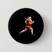 Running Santa Christmas Graphic Runner Run Maratho Button (Vorderseite)