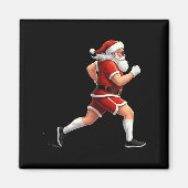 Running Santa Christmas Graphic Runner Run Maratho Magnet (Vorne)