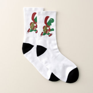Running Santa Turtle Socken