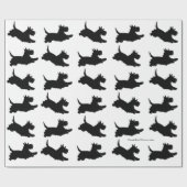 Running Scottish Terriers Geschenkpapier (Flach)
