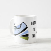 Running Shoe - Geboren zum Ausführen Kaffeetasse (Vorderseite Links)