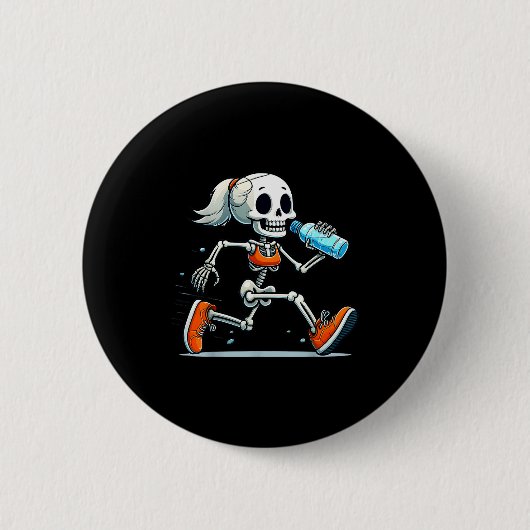 Running Skeleton Halloween Costume Soky Runners Lo Button (Vorderseite)
