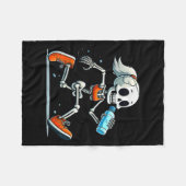 Running Skeleton Halloween Costume Soky Runners Lo Fleecedecke (Vorderseite (Horizontal))